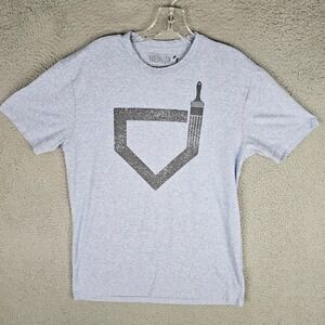 Baseballism T-Shirt Mens Medium Paint Graphic Regular Fit Short Sleeve Crew Neck
